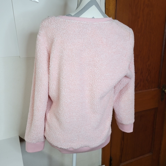Womens Jaclyn Intimates pink furry top with furry Heart size Large - Picture 5 of 10